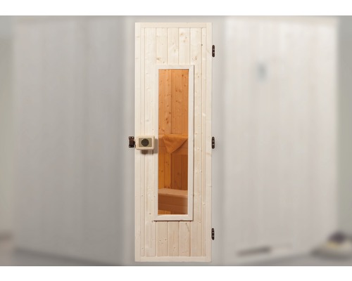 Sauna Türelement Weka gedämmt mit Isolierglas 174x51x67 cm