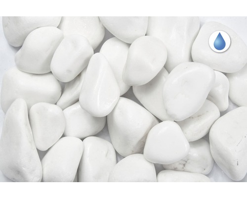 Weiße Zierkieselsteine