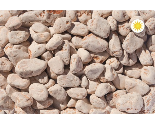 Nahaufnahme von Zierkies für den Garten