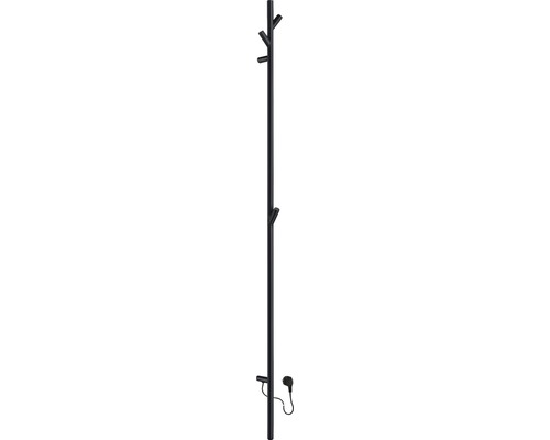 Elektrischer Badheizkörper Smedbo Dry Baum 172x10,7x8 cm 25 W schwarz Schwarzer Garderobenständer mit mehreren Haken