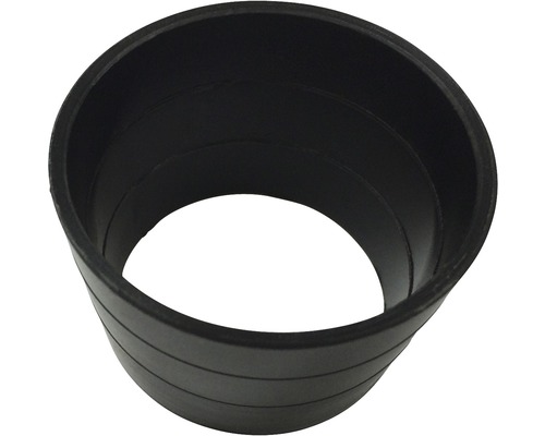 Schwarzer Kunststoff-Rohrverbinder