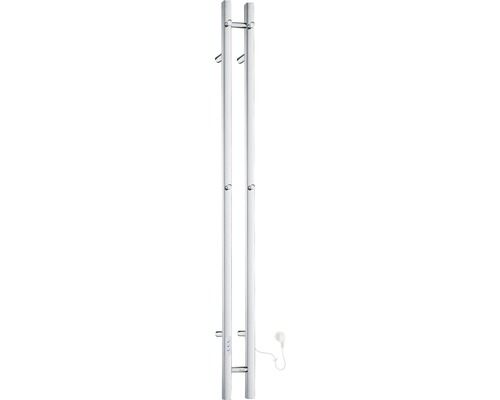 Elektrischer Badheizkörper Smedbo Dry 150x12x10 cm 60 W silber Elektrischer Handtuchwärmer aus Metall mit Handtuchhalter