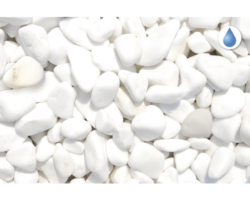 Weiße Zierkieselsteine