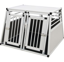 Hunde Transportbox aus Aluminium mit zwei Türen