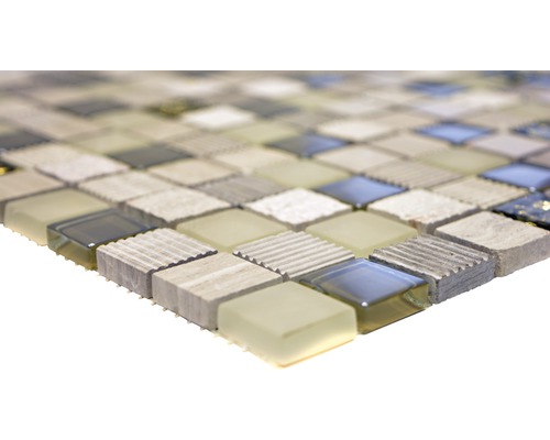 Mosaikfliese aus Glas und Stein