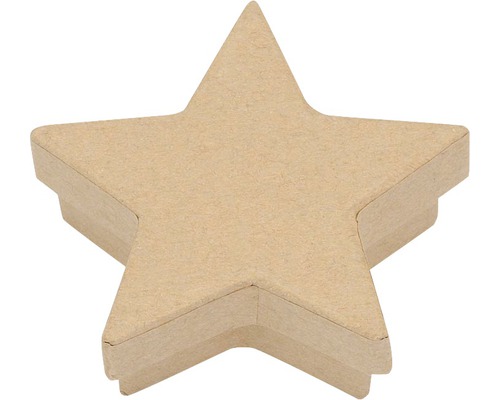 Kiste Stern Pappe 10x10x3,8 cm Sternförmige Holzbox zum Dekorieren