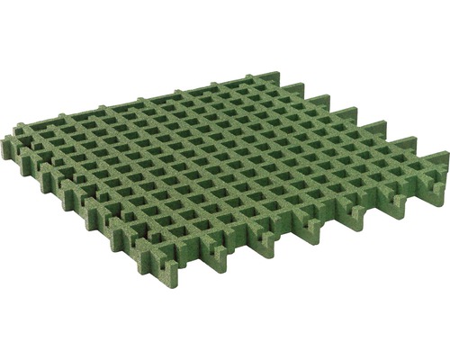 Fallschutzmatte-Rasengitter terrasoft 10 Stück 100x100x4,5 cm grün Grüne Rasengitterplatte aus Kunststoff