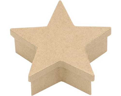 Kiste Stern Pappe 14x13,4x5 cm Sternförmige Pappschachtel