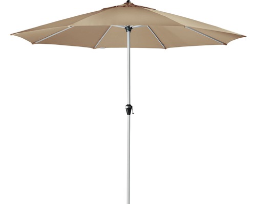 Sonnenschirm Marktschirm Doppler Active mit Kurbelfunktion Ø 380 cm Polyester greige