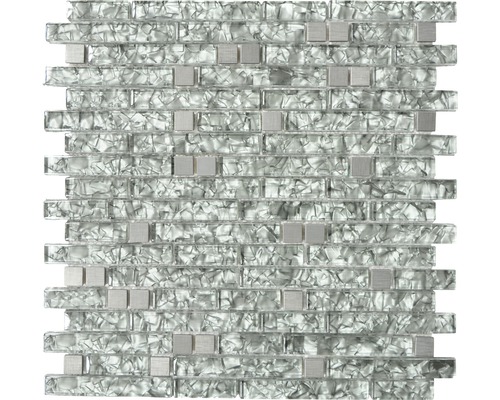Glasmosaik XCM MV728 29,8x30,4 cm grün grau