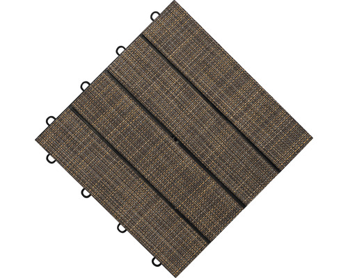 Terrassenfliese aus Kunststoff mit textilem Oberflächenbild