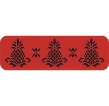 Dekoratives Schablonenmuster mit Ananas-Motiven.
