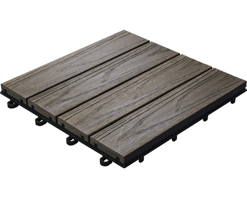 Terrassenfliese aus Holz und Kunststoff