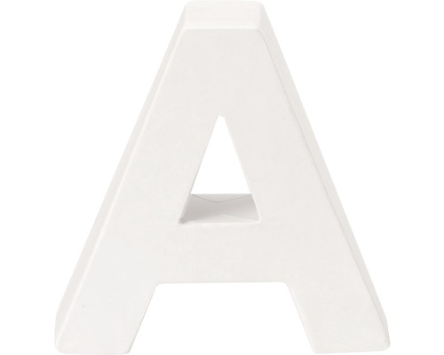 Buchstabe A Pappe 10x3,5 cm weiß