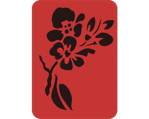 Dekorschablone Ast mit Blume 14,5 x 20,5 cm