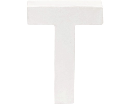 Buchstabe T Pappe 10x3,5 cm weiß