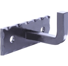 Schwarzer Wandhaken aus Metall zur Befestigung an der Wand