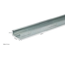 Deckenprofil mit den Maßen 27 mm x 60 mm x 2,60 m