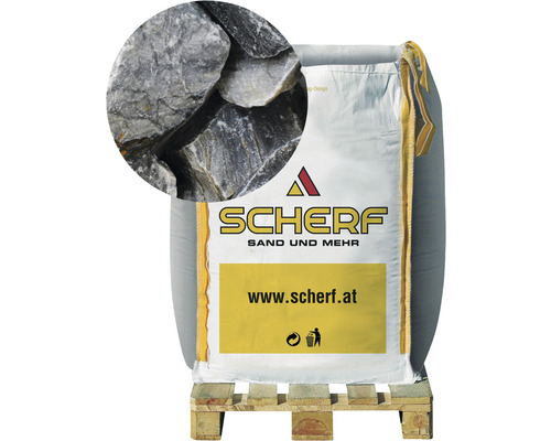 Marmorbruch 50-100 mm 1000 kg Bigbag Donau-Blau Big Bag mit Ziersplitt auf Palette
