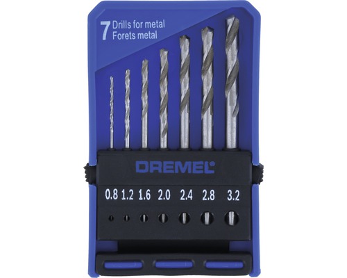 Dremel Präzisions-Bohrersatz Ø 0,8 / 1,2 / 1,6 / 2,0 / 2,4 / 2,8 / 3,2 mm (628)-0