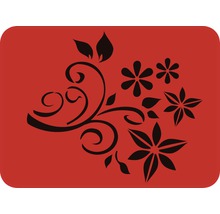 Dekoratives florales Design auf rechteckigem Untergrund