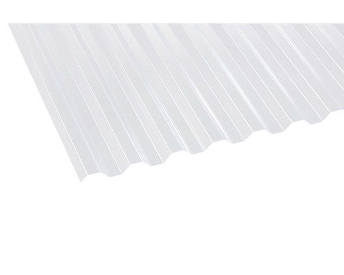 PVC Wellplatte Trapez 70/18 klar 3000 mm x 1090 mm x 0,8 mm Wellplatte aus Kunststoff