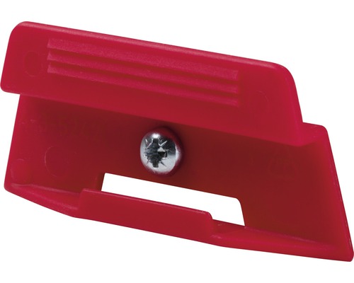 Leistenclip rot für SL4/SL5/SL18/SL20 Pack=24 St. Kunststoffanschlag mit Schraube