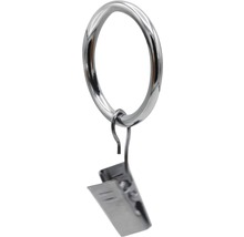 Vorhangring rund mit Klammer für Carpi chrom Ø 16 mm 10 Stk.