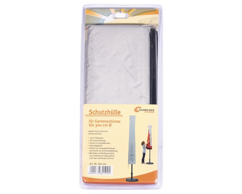 Schutzhülle für Gartenschirme bis 300 Zentimeter Durchmesser in Verpackung