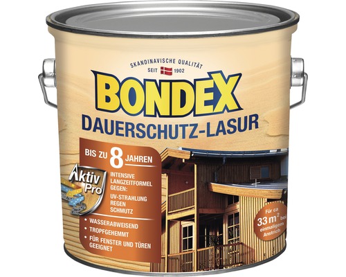 Bondex Dauerschutz-Lasur Farbdose für bis zu 8 Jahre Schutz