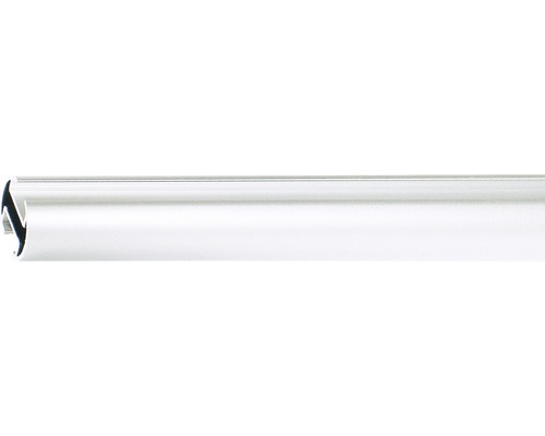 Vorhangstange mit Innenlauf II Rivoli weiß 120 cm Ø 20 mm Aluminium Profilleiste