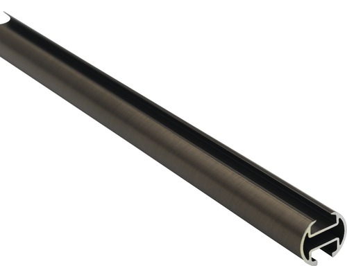 Vorhangstange mit Innenlauf II Rivoli anthrazit 160 cm Ø 20 mm Aluminiumprofil