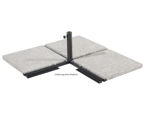 Sonnenschirmständer mit Halterung und vier Betonplatten