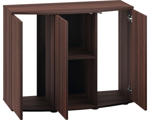 Aquariumunterschrank mit offenen Türen und Regalböden