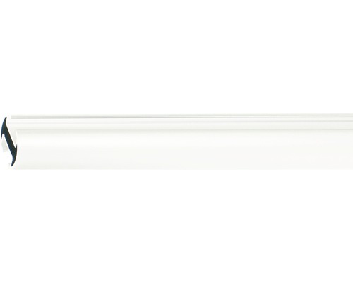 Vorhangstange mit Innenlauf II Rivoli weiß 240 cm Ø 20 mm Kunststoff-Dichtprofil für Fenster und Türen