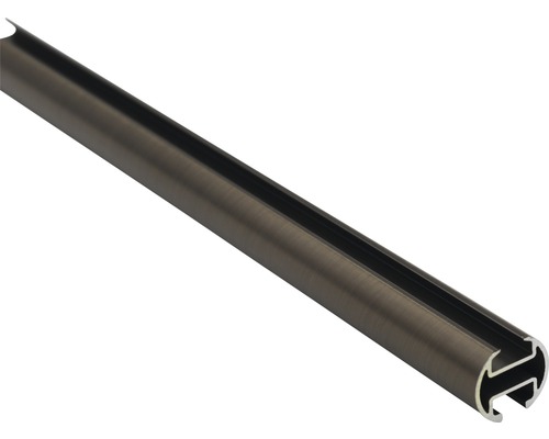 Vorhangstange mit Innenlauf II Rivoli anthrazit 240 cm Ø 20 mm Gardinenschiene aus Aluminium