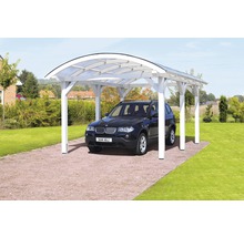 Einzelcarport SKAN HOLZ Bogendach 376x541 cm weiß