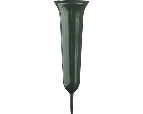 Grabvase Geli Kunststoff Ø 13 H 41 cm grün