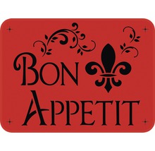 Fußmatte mit dem Schriftzug Bon Appetit und einer Lilie