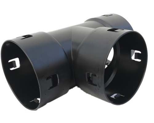 Pipelife T-Stück für Drainagerohr Kunststoff rund schwarz NW 100 mm-0