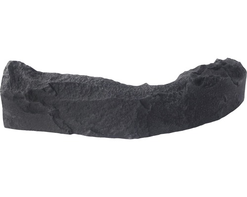 Aquariumdekoration VARIOGART Terrasse S Schiefer-anthrazit ca. 29 x 18 x7,5 cm Dekorativer Beckenrandstein aus Stein
