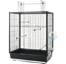 Vogelkäfig mit Stangen und Futterspender