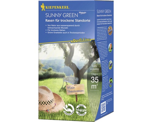 Trockenrasen Sunny Green Kiepenkerl 1 kg / 35 m² Kiepenkerl Sunny Green Rasensamen für trockene Standorte, ausreichend für 35 Quadratmeter