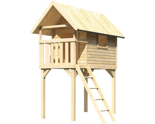 Spielhaus aus Holz mit Leiter