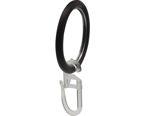 Vorhangring rund mit Haken und Gleiteinlage für Cornwall rost Ø 20 mm 10 Stk. Gardinenringe mit Clip