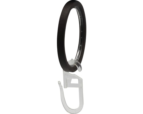 Vorhangring flach mit Haken und Gleiteinlage für Cornwall rost Ø 20 mm 10 Stk. Gardinenröllchen mit Gleiter für Vorhänge