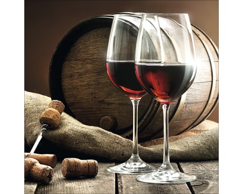 Glasbild Red Wine IV 30x30 cm