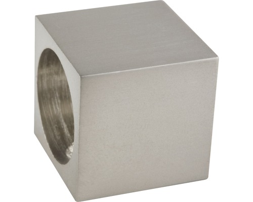 Quadratischer Halter aus Metall mit Bohrung