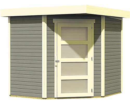 Gartenhaus aus Holz mit Tür und Fenstern