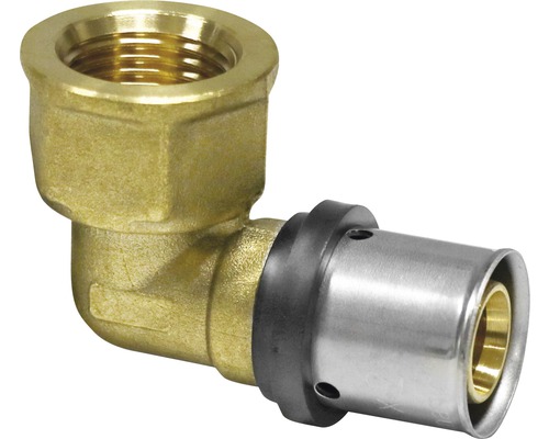 Press-Winkel veporit 90° für MSVR 16mm x1/2"IG Messing-Winkelstück mit Innengewinde und Pressanschluss